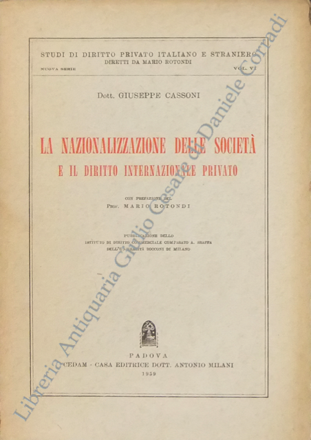 La nazionalizzazione delle società e il diritto internazionale