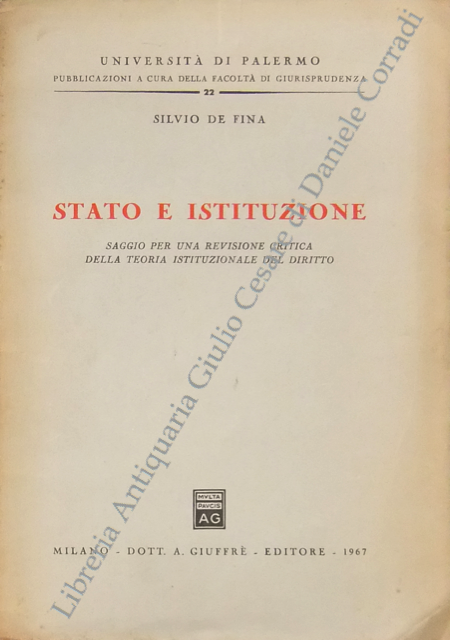Stato e Istituzione