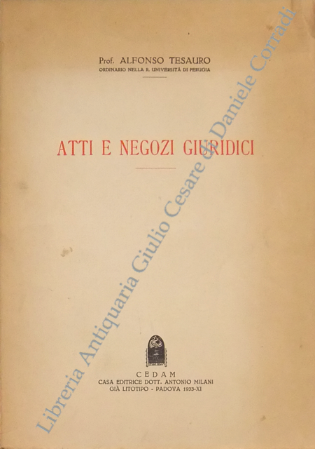 Atti e negozi giuridici