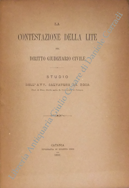 La contestazione della lite