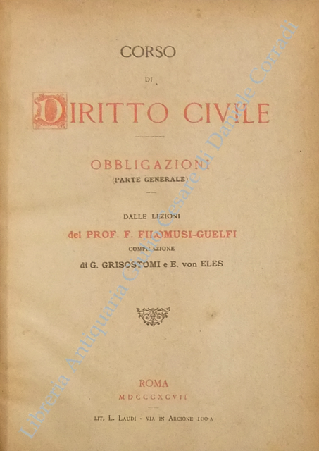 Corso di diritto civile. Obbligazioni