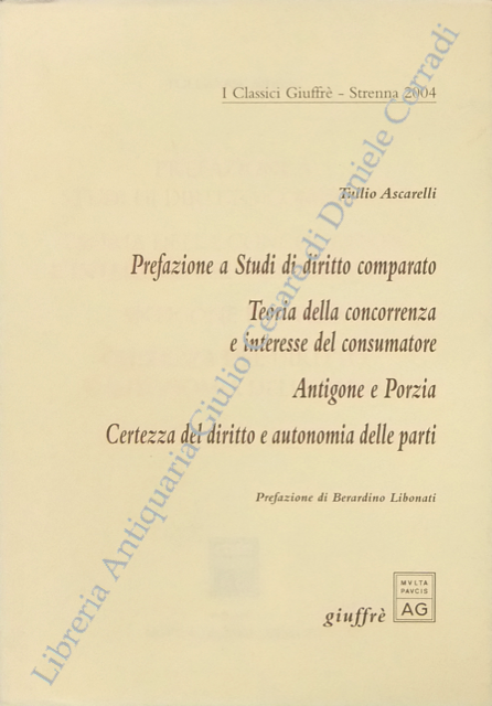 Prefazione a studi di diritto comparato