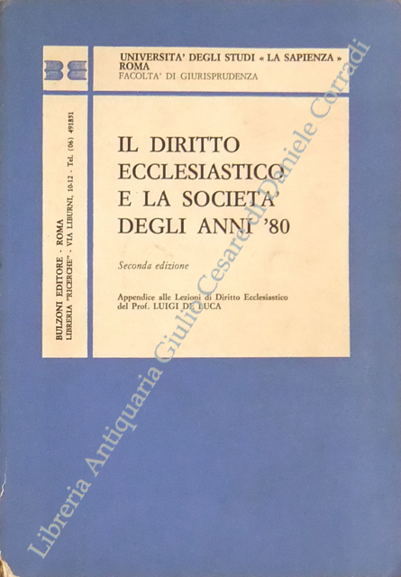 Il diritto ecclesiastico e la società degli anni '80