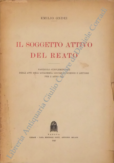 Il soggetto attivo del reato