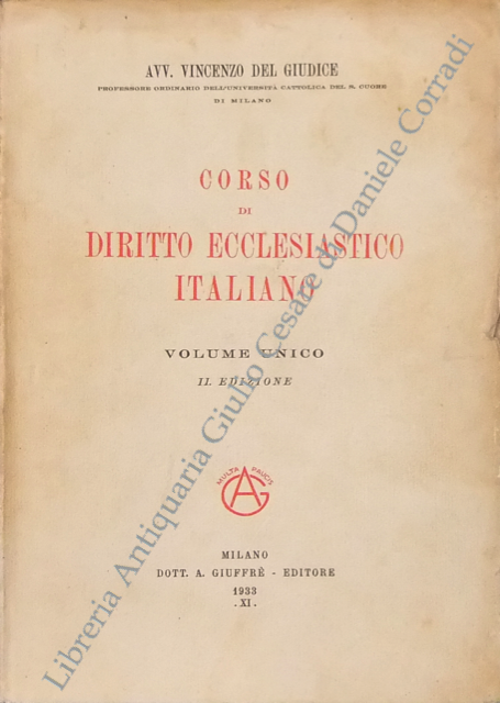 Corso di diritto ecclesiastico italiano