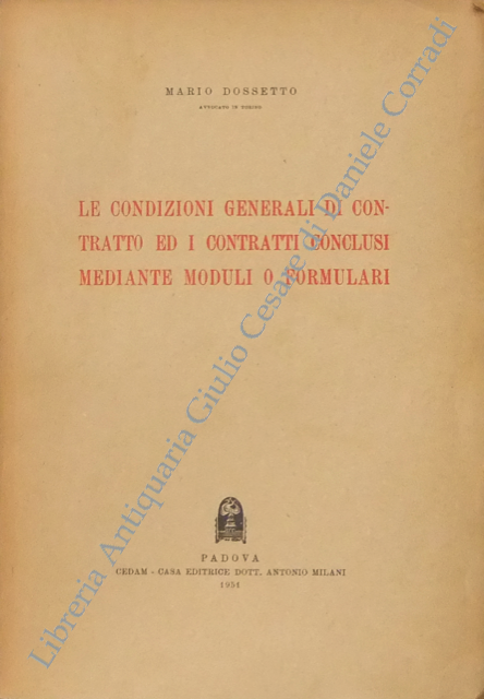 Le condizioni generali di contratto