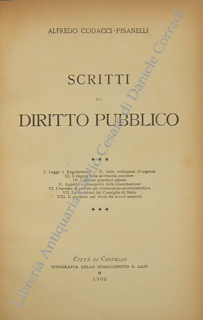 Scritti di diritto pubblico