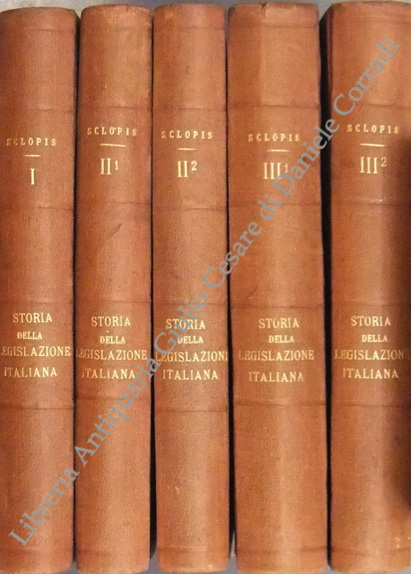 Storia della legislazione italiana. 
