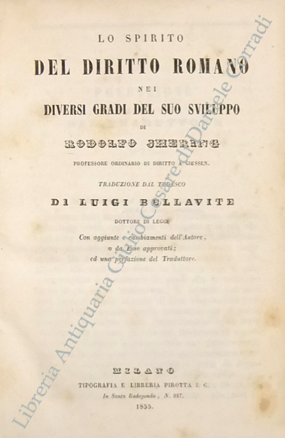 Lo spirito del diritto romano