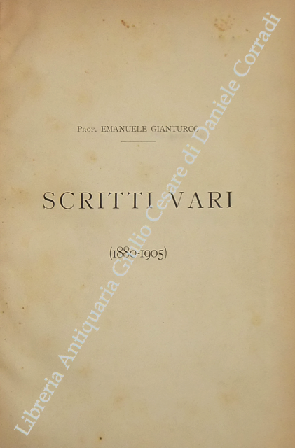 Scritti vari (1880-1905)