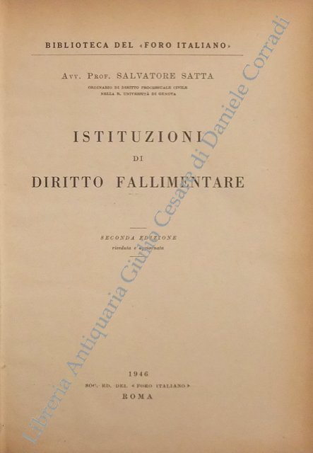 Istituzioni di diritto fallimentare