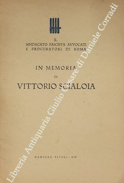 In memoria di Vittorio Scialoia