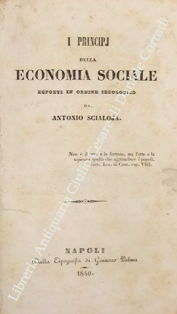 I principj della economia sociale esposti
