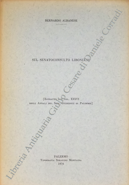 Sul senatoconsulto liboniano
