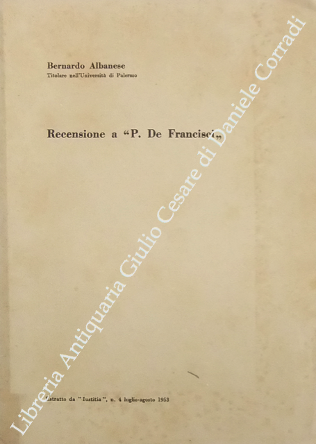 Recensione a P. De Francisci