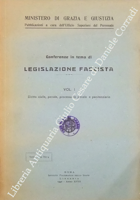 Conferenze in tema di legislazione fascista