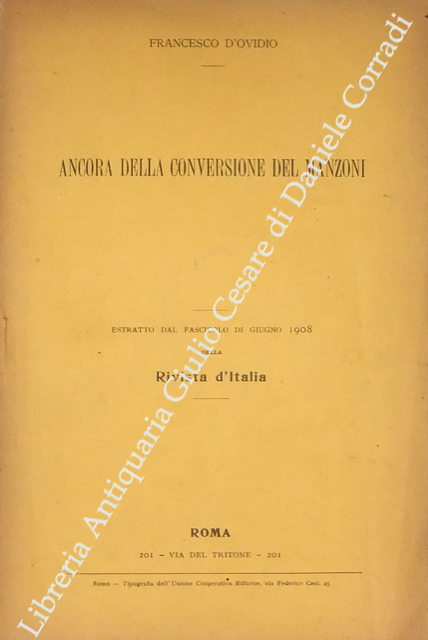 Ancora della conversione del Manzoni