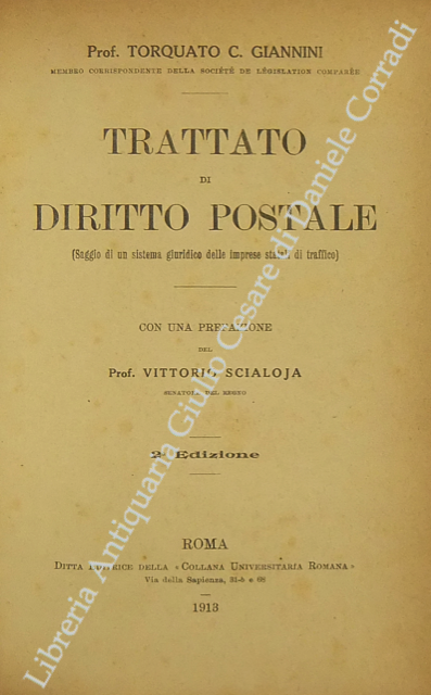 Trattato di diritto postale.