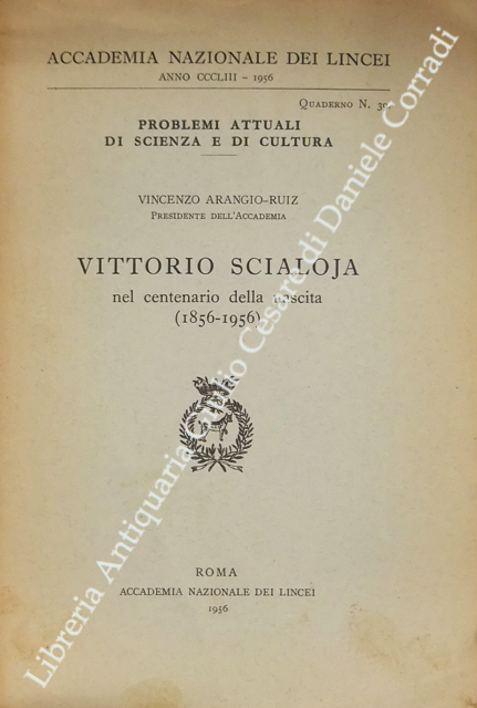 Vittorio Scialoja nel centenario della nascita