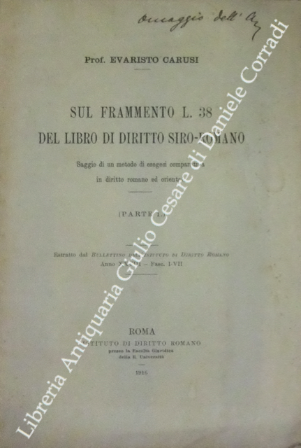 Sul frammento L. 38 del libro di diritto siro-romano