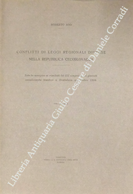 Conflitti di leggi regionali diverse nella Repubblica Cecoslovacca