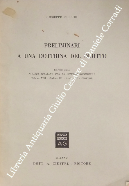 Preliminari a una dottrina del diritto