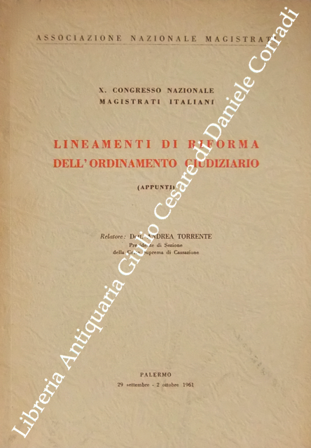 Lineamenti di riforma dell'ordinamento giudiziario