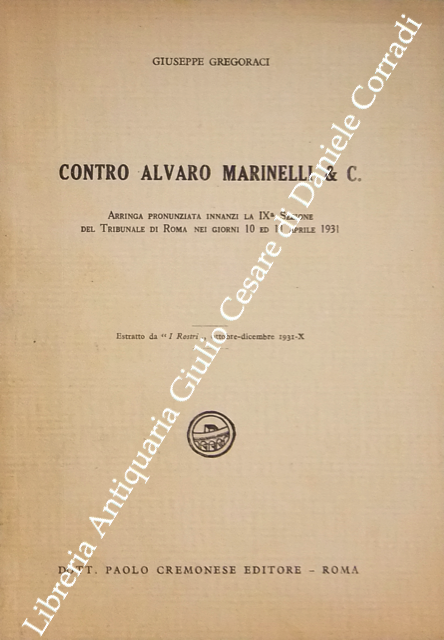 Contro Alvaro Marinelli & C.