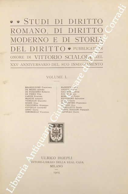 Studi di diritto romano, di diritto moderno e di storia del diritto