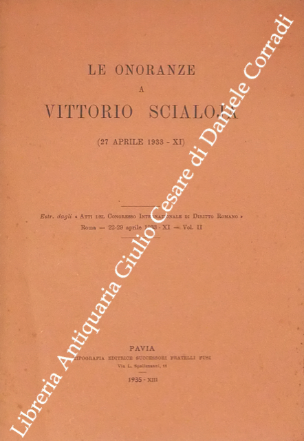 Le onoranze a Vittorio Scialoja