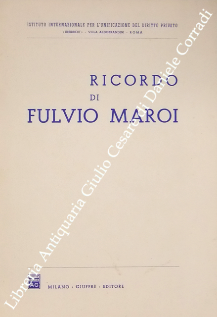 Ricordo di Fulvio Maroi