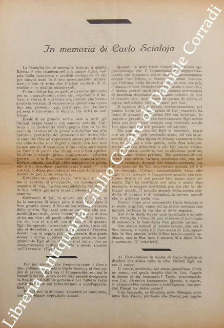 In memoria di Carlo Scialoja
