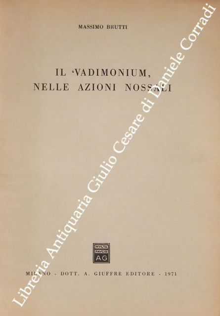 Il Vadimonium nelle azioni nossali