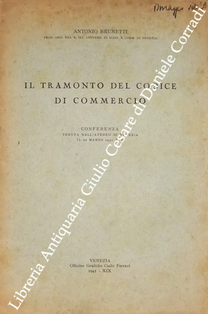 Il tramonto del codice di commercio
