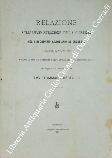 Relazione sull'amministrazione della giustizia 