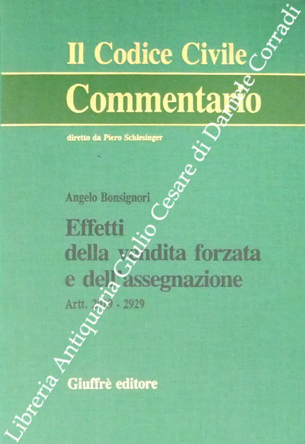 Effetti della vendita forzata e dell'assegnazione