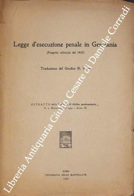 Legge d'esecuzione penale in Germania