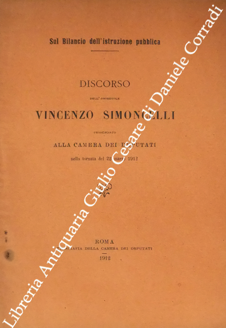 Sul bilancio dell'istruzione pubblica