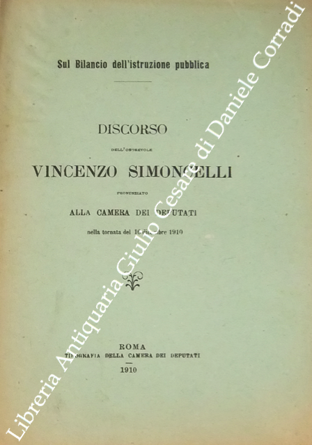 Sul bilancio dell'istruzione pubblica