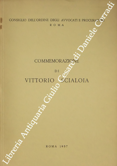 Commemorazione di Vittorio Scialoja