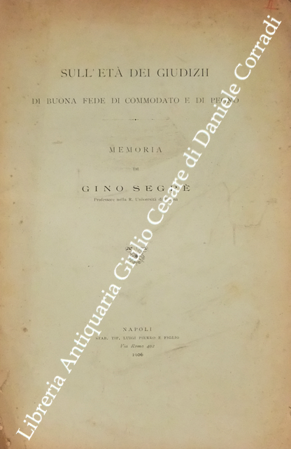 Sull'età dei giudizii