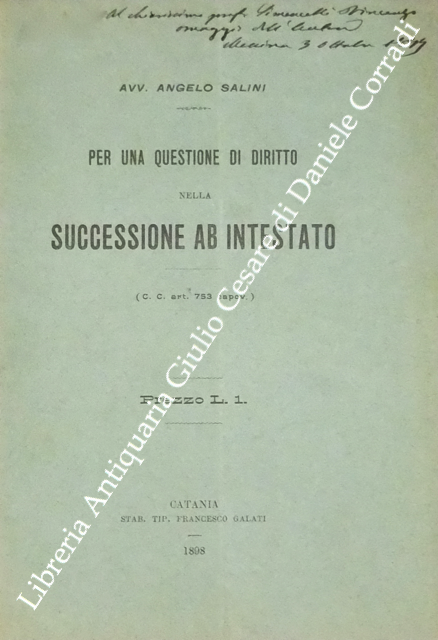 Per una questione di diritto nella successione Ab Intestato