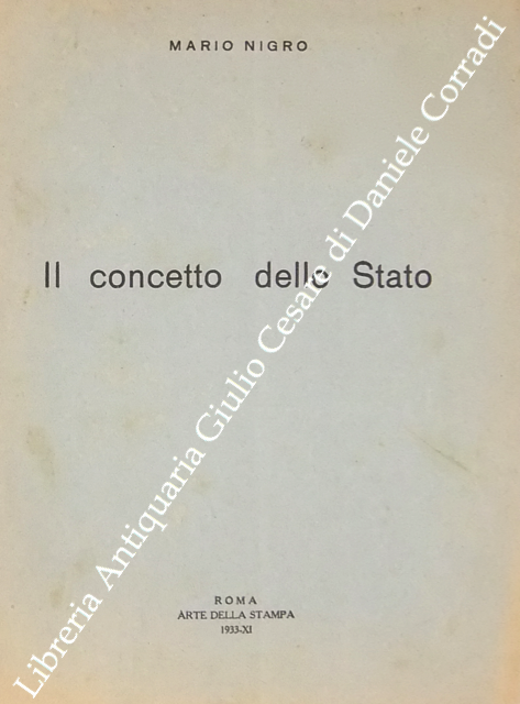 Il concetto dello Stato