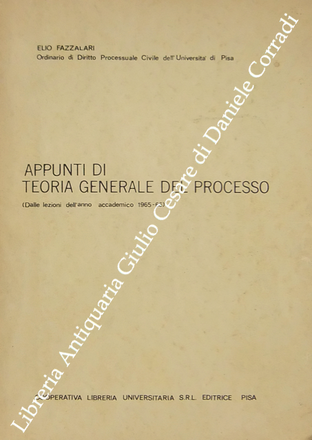 Appunti di teoria generale del processo