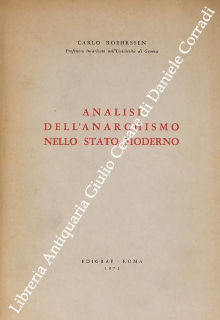 Analisi dell'anarchismo nello stato moderno