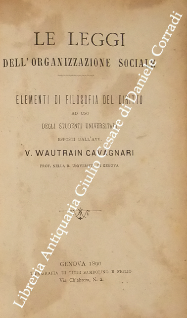 Le leggi dell'organizzazione sociale