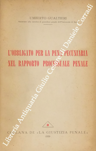 L'obbligato per la pena pecuniaria nel rapporto processuale penale
