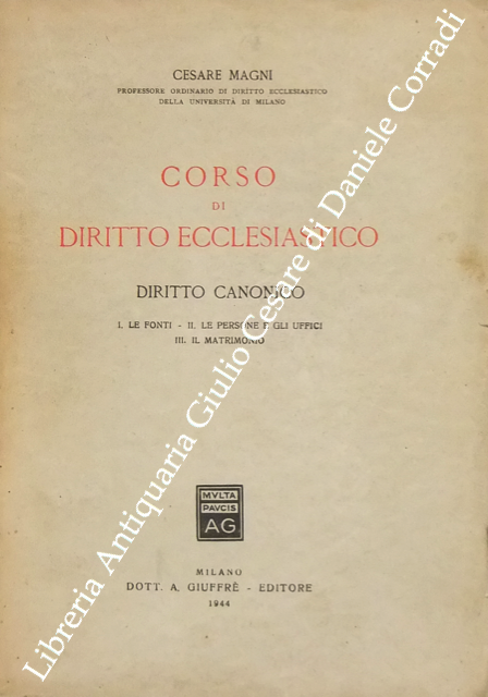 Corso di diritto ecclesiastico