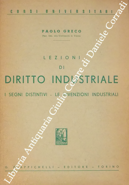 Lezioni di diritto industriale I segni distintivi