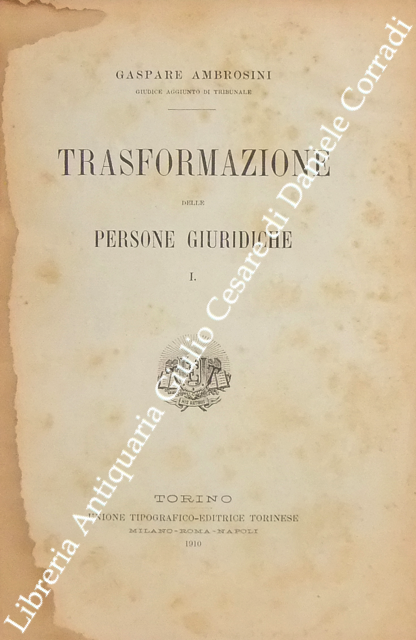 Trasformazione delle persone giuridiche